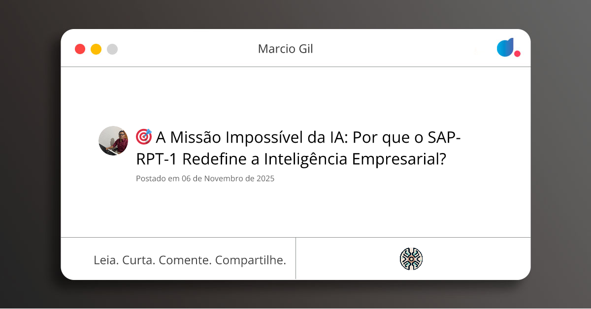 🎯 A Missão Impossível da IA: Por que o SAP-RPT-1 Redefine a ...