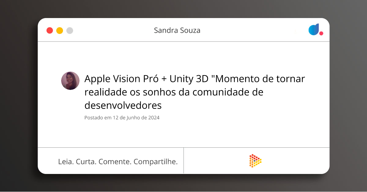 Apple Vision Pró + Unity 3D 