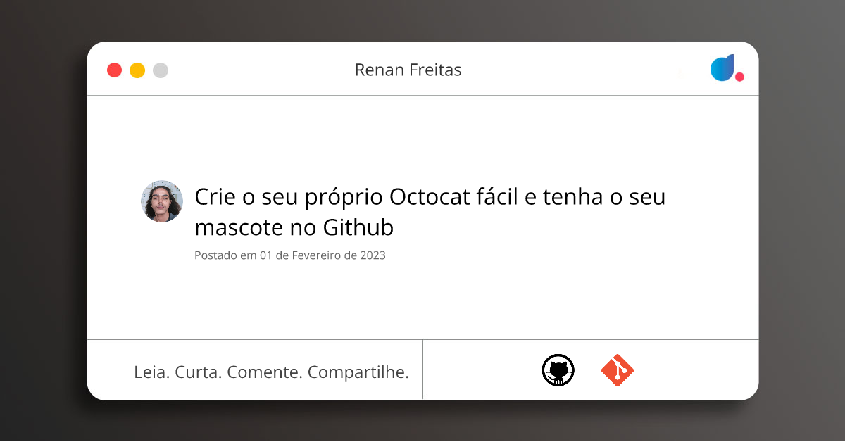 Crie o seu próprio Octocat fácil e tenha o seu mascote no Github ...