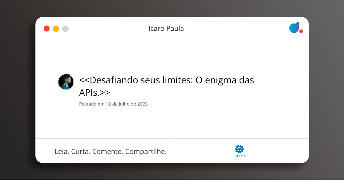 | Icaro Paula | API Rest | DIO