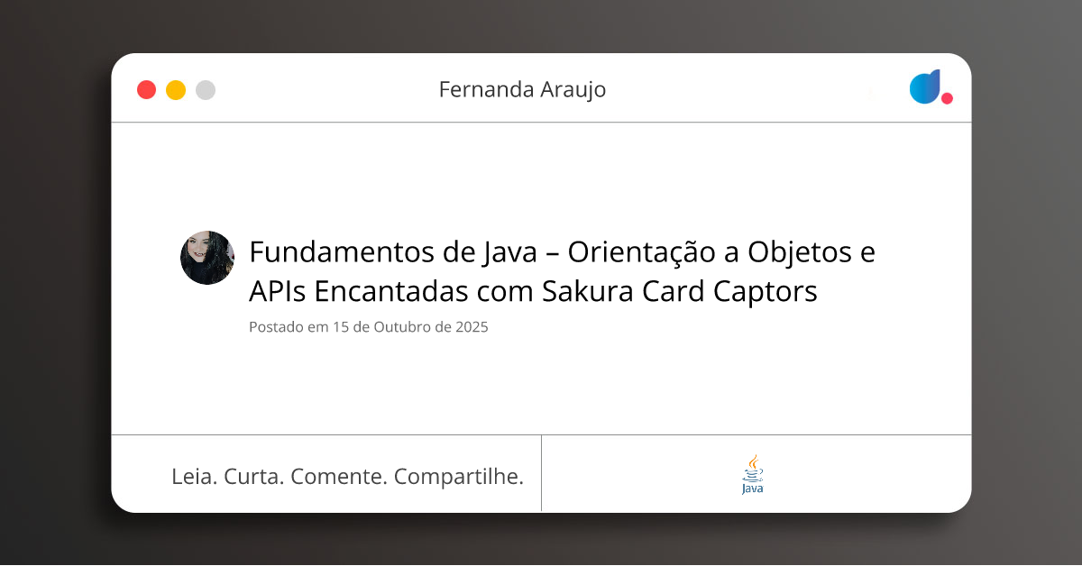 Fundamentos de Java – Orientação a Objetos e APIs Encantadas com Sakura ...