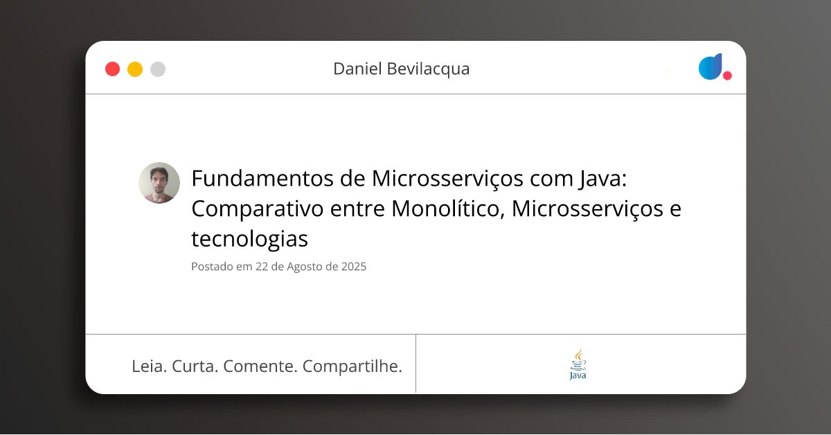 Fundamentos de Microsserviços com Java: Comparativo entre Monolítico ...