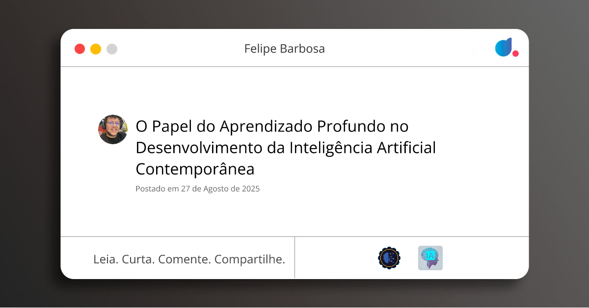 O Papel do Aprendizado Profundo no Desenvolvimento da Inteligência ...