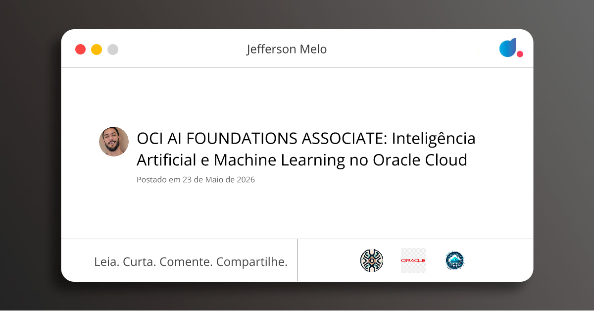 OCI AI FOUNDATIONS ASSOCIATE: Inteligência Artificial e Machine ...
