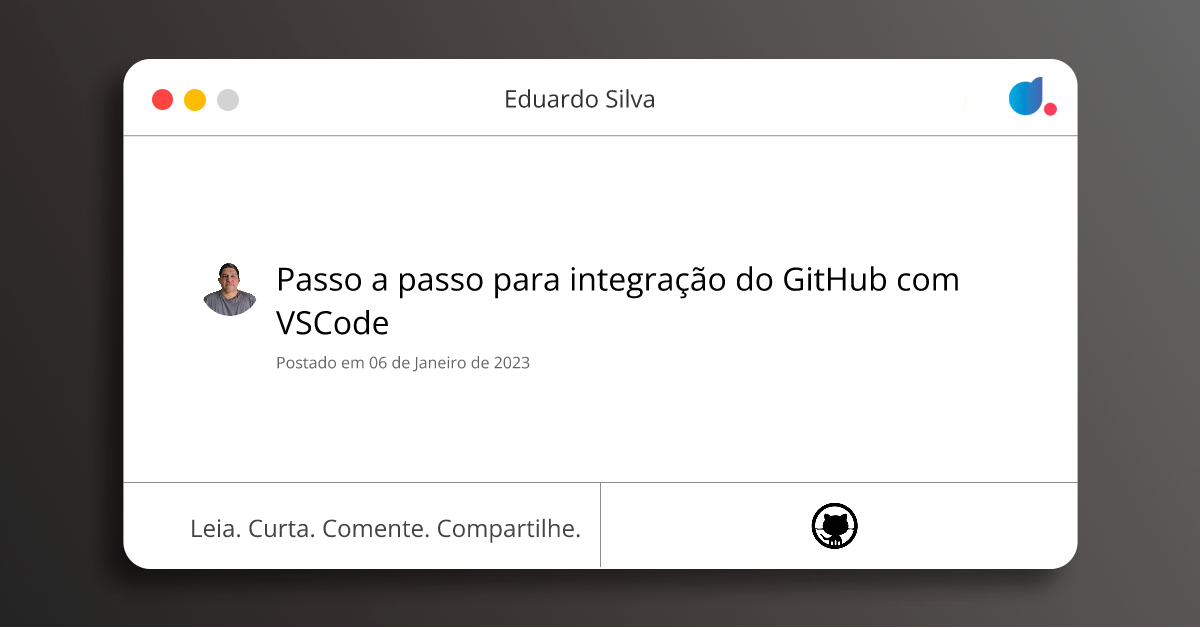 Passo a passo para integração do GitHub com VSCode | Eduardo Silva ...
