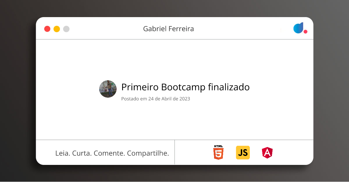 Primeiro Bootcamp finalizado | Gabriel Ferreira | HTML | JavaScript ...