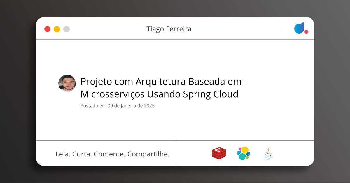 Projeto com Arquitetura Baseada em Microsserviços Usando Spring Cloud ...