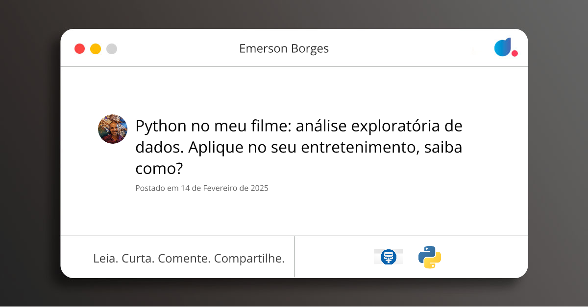 Python no meu filme: análise exploratória de dados. Aplique no seu ...