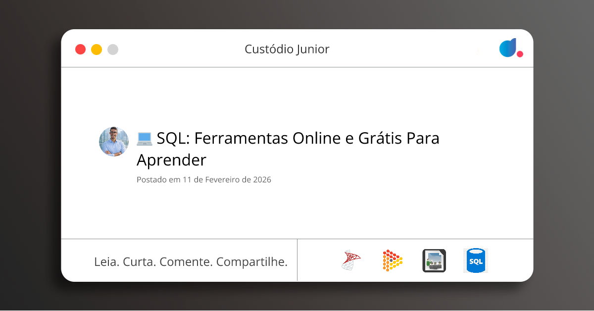 💻 SQL: Ferramentas Online e Grátis Para Aprender | Custódio Junior ...