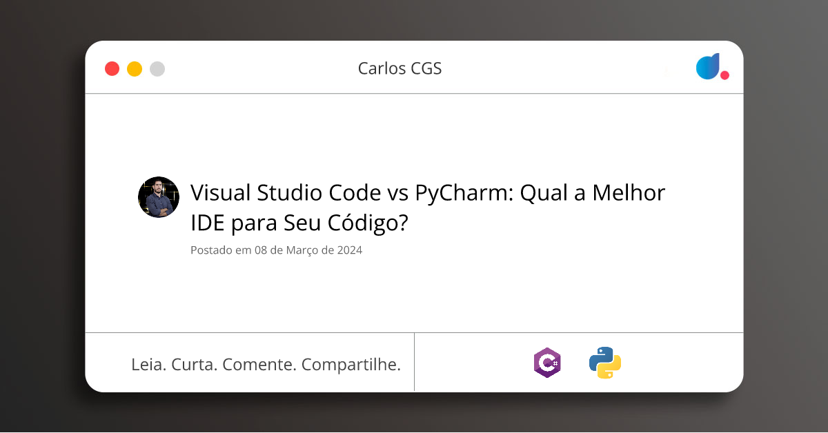Visual Studio Code vs PyCharm: Qual a Melhor IDE para Seu Código ...